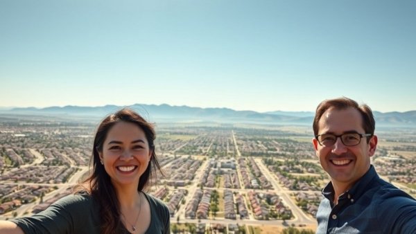 Overview of Colorado's master-planned communities with smiling individuals.