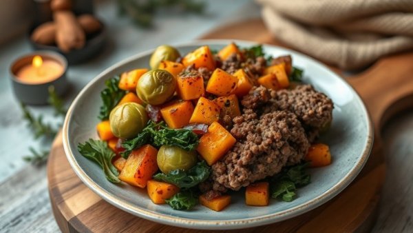 Detox Fire Bowl Recipe with roasted vegetables and kale.