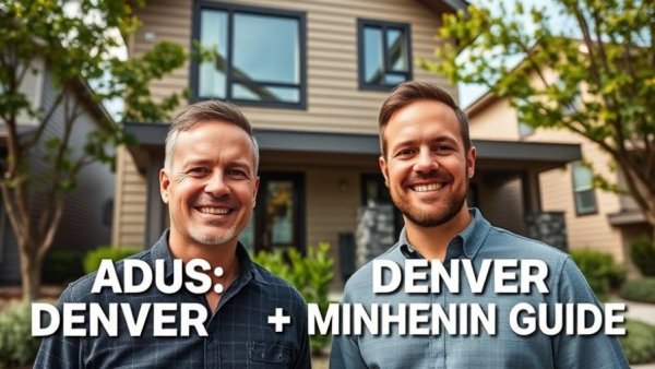 Smiling men with text about ADUs and Denver's Michelin Guide.
