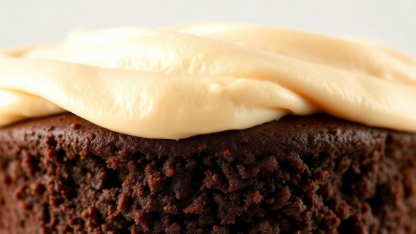 Moist chocolate cake with cream frosting using reverse-creaming method.