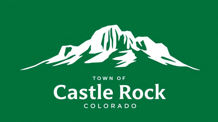 Minimalistic Castle Rock silhouette logo promoting community health Castle Rock fitness classes.