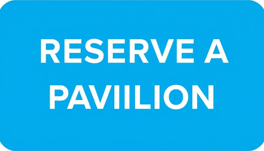 Reserve a pavilion button in blue at Centennial Park Castle Rock.
