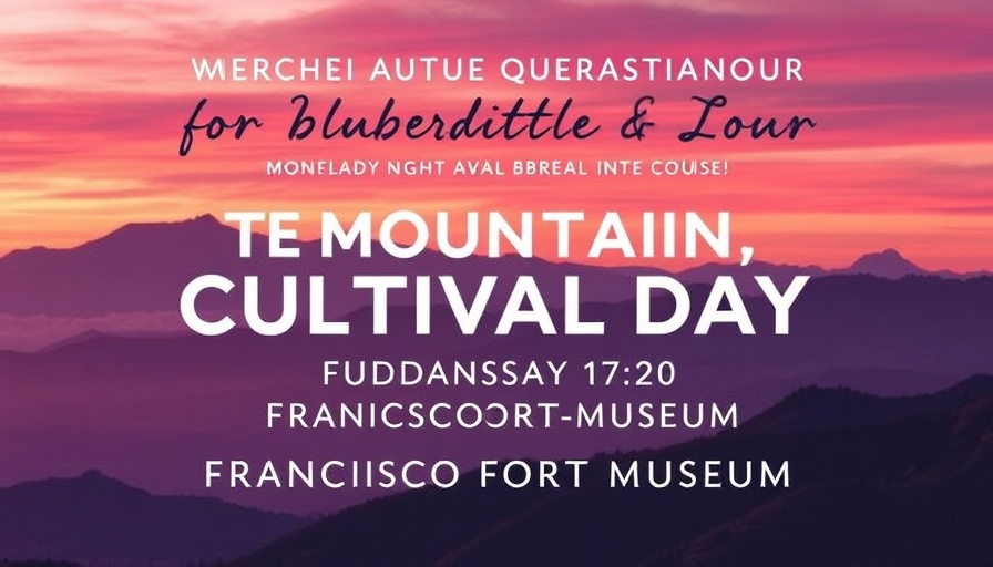 Ute Mountain Ute Cultural Day flyer with mountain view.