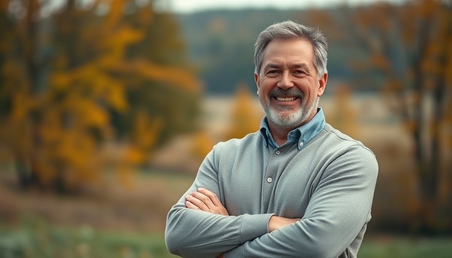Middle-aged man outdoors, Colorado ditch easement laws concept.