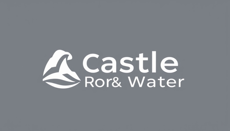 Castle Rock Water logo design, minimalist style.