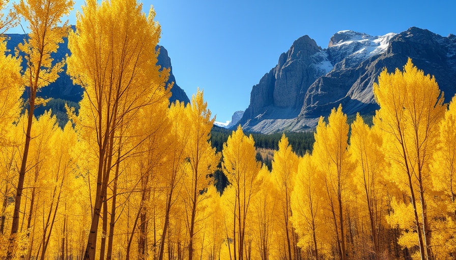 Stunning fall colors in Rocky Mountain NP with vibrant yellow aspens.