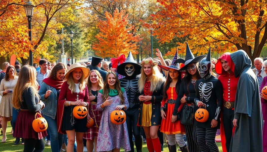 Best Places to Trick-or-Treat in Colorado - festive Halloween park gathering.