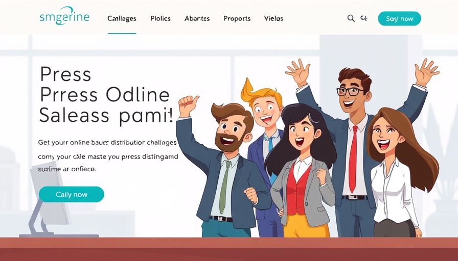 Press release distribution services animated webpage banner.