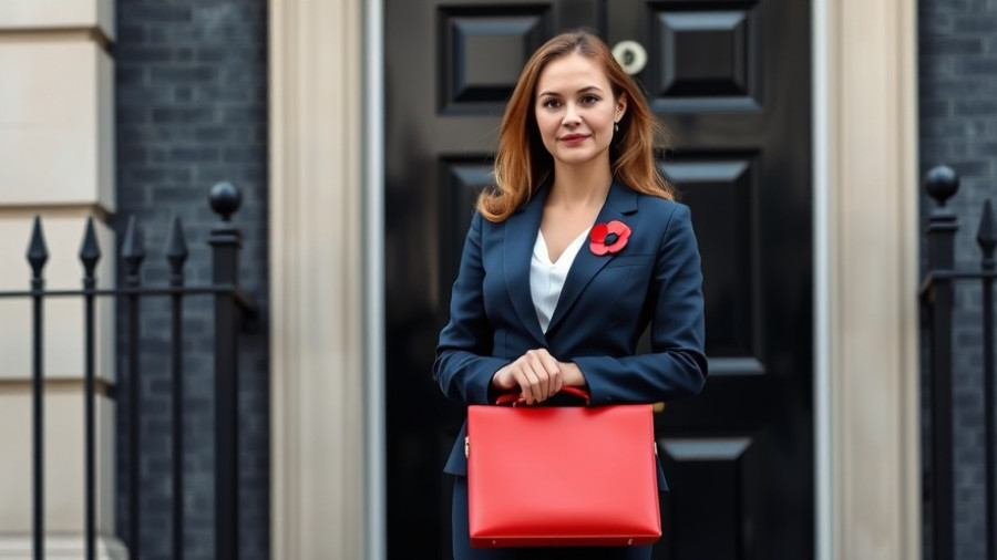 Professional woman holding a red briefcase in front of door 11, related to National Insurance on rental income.