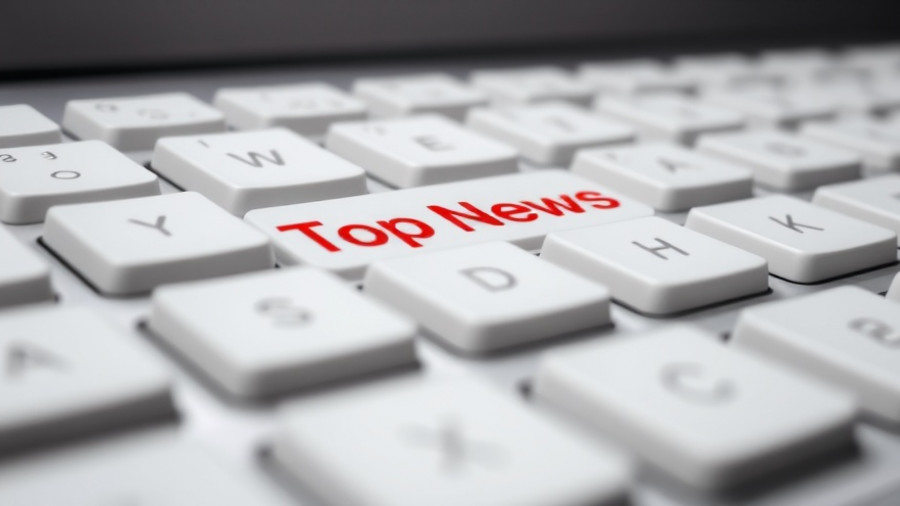 Highlight on a 'Top News' key on a computer keyboard, mortgage industry news.