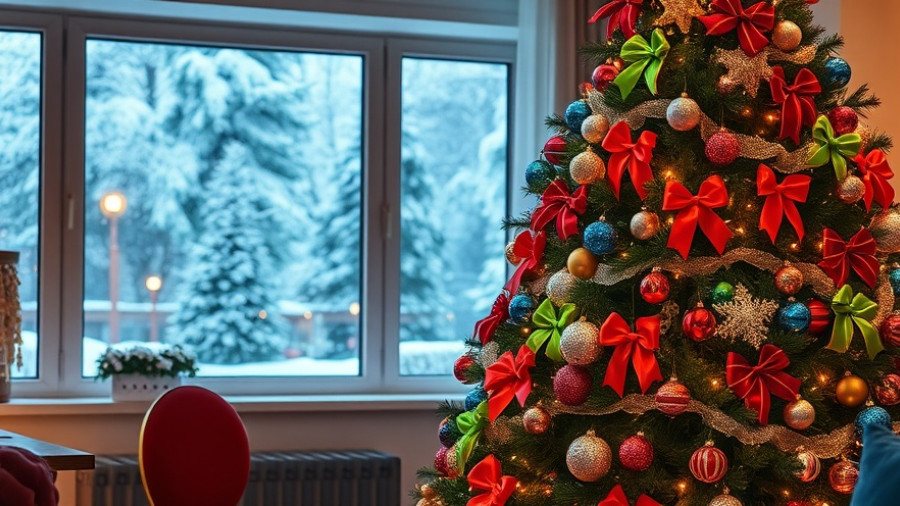 Christmas Baubles Trends 2025 on a vibrant tree with colorful decorations.