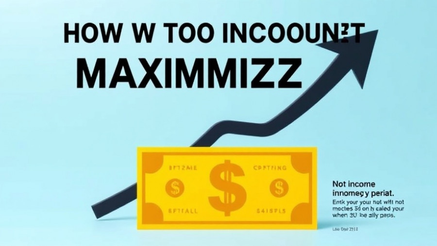 Infographic on how to maximize your income with financial icons.