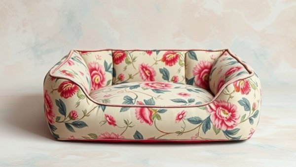 Stylish Morris & Co Pimpernell pet bed with floral design