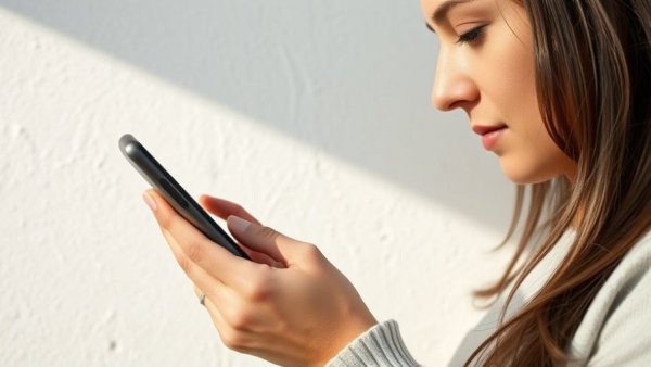 Hands holding smartphone, related to iPhone phishing campaign.