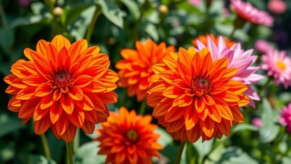 Vibrant dahlias in bloom, essential garden jobs bank holiday weekend