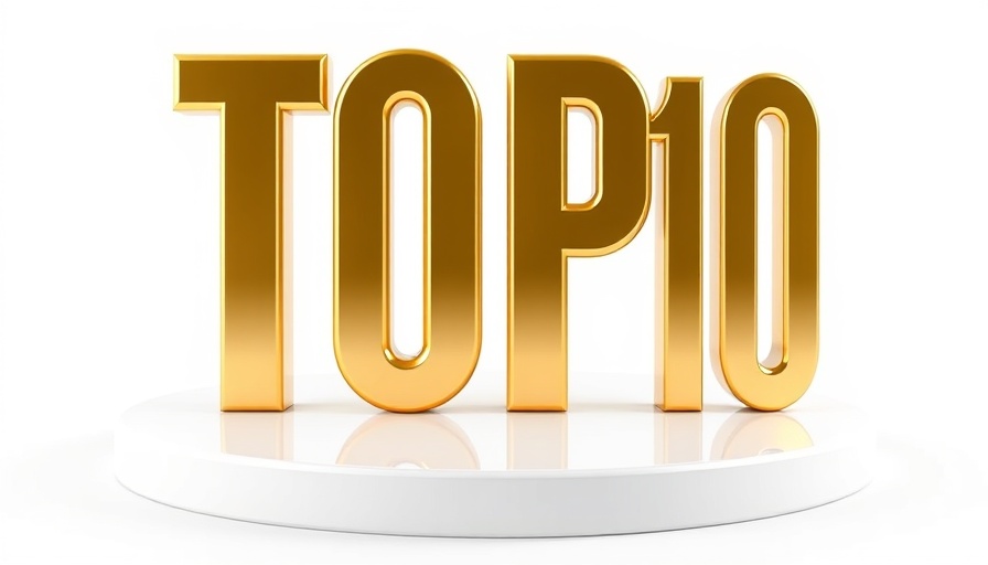 Top 10 mortgage broker trends in metallic gold letters.