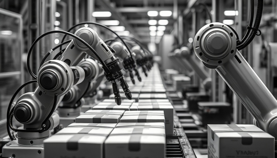 Robotic arm sorting packages illustrates Unchained Robotics funding.