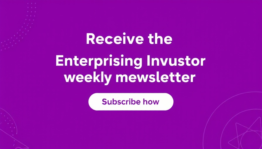 Promotional banner for newsletter subscription on vibrant purple background.