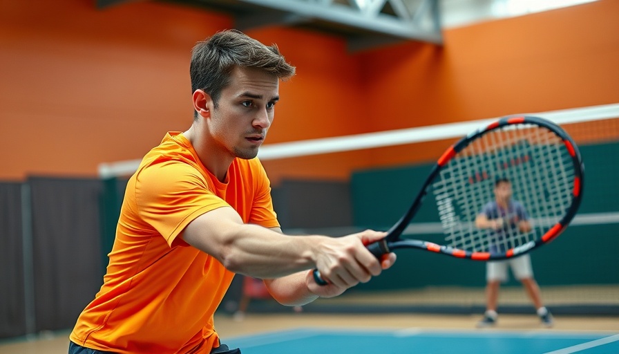 Padel development opportunities UK, player in action on court.