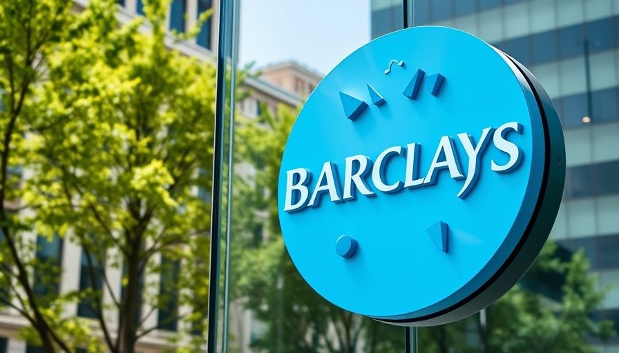 Barclays logo on a building reflecting in glass, symbolizing UK mortgage lending growth.