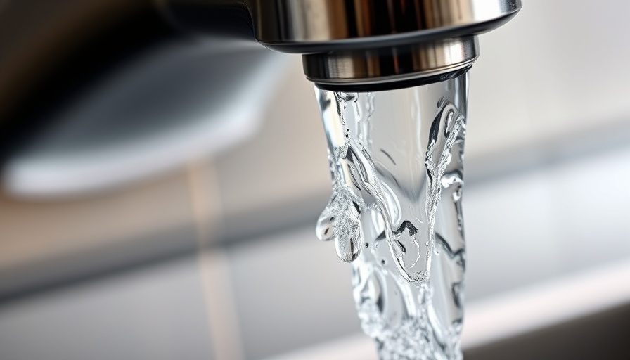 Close-up of modern water filter tap in London.
