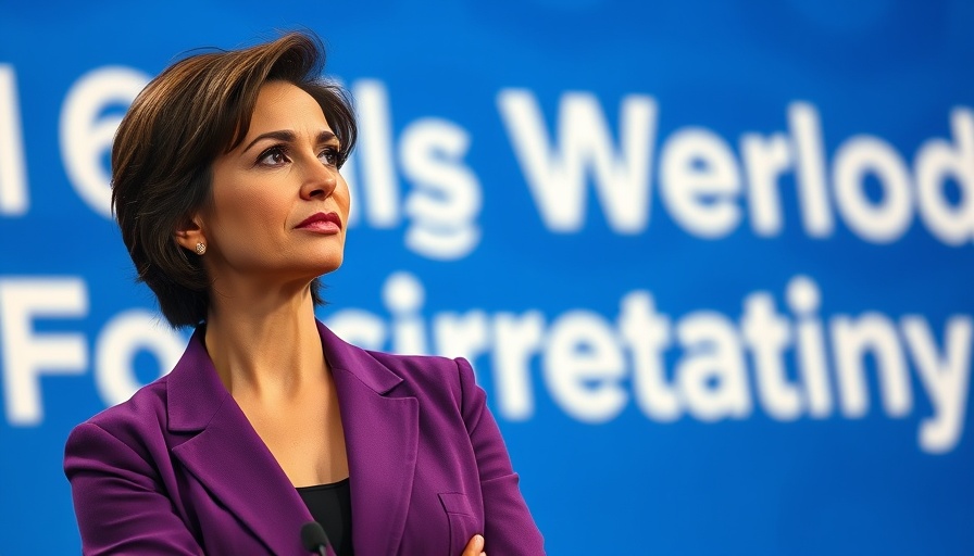 Confident woman speaking, Figma IPO and M&A scrutiny context.