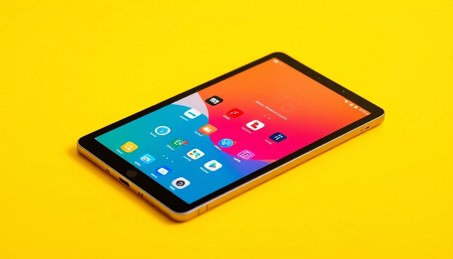 Wacom MovinkPad 11 tablet review with app display on yellow.