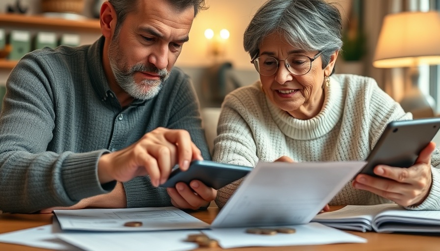 Adults calculating expenses in UK rental market trends.