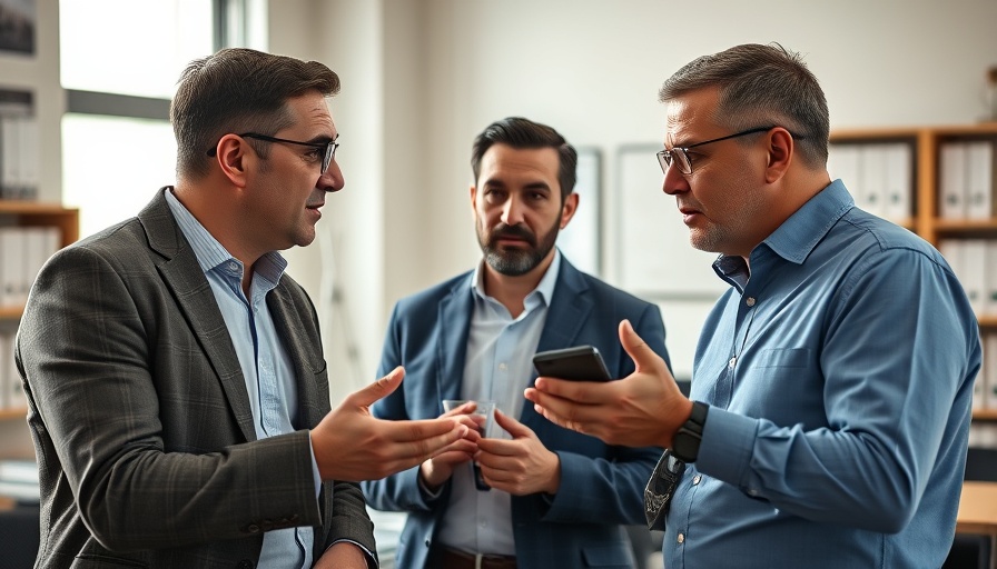 Three men discussing Bitcoin ISA access for retail investors, engaging in conversation.