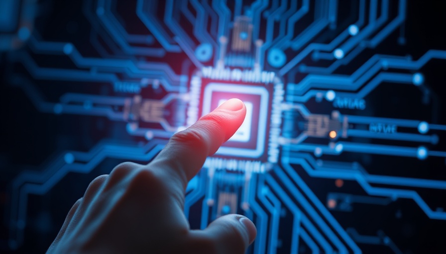 Futuristic AI chip interaction, concept for Smart & Connected Homes