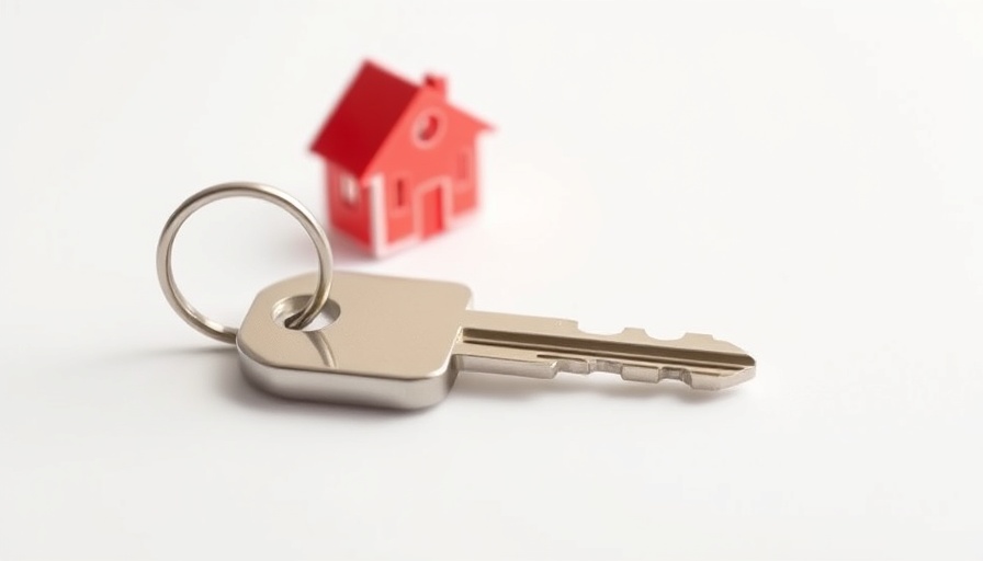 Key with red house keychain symbolizing increase in mortgage possessions