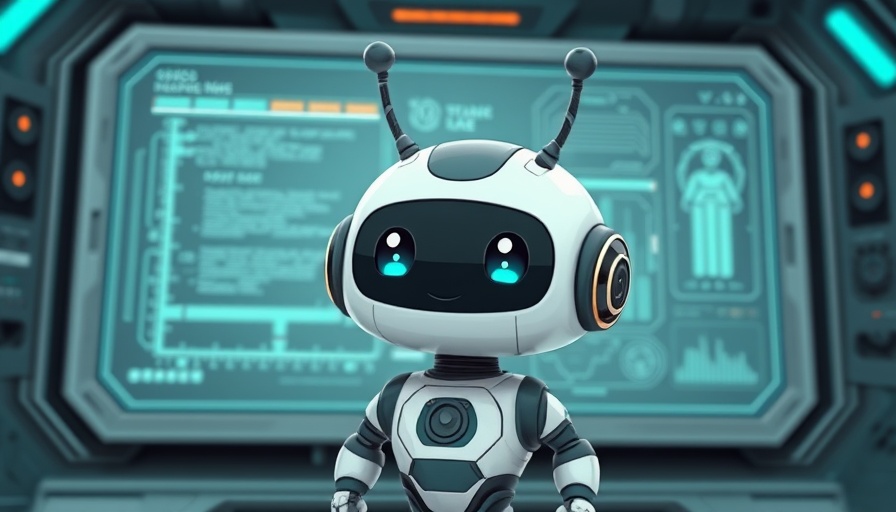 Cute robot in front of digital panel, cartoon style - Router Tricks for Internet Speeds.