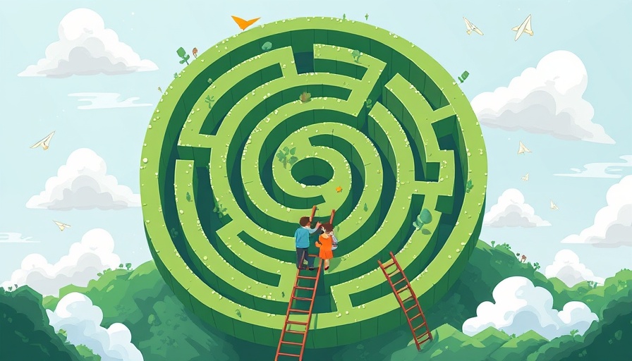 Illustration of puzzle maze with compass, representing MENA Investment Puzzle