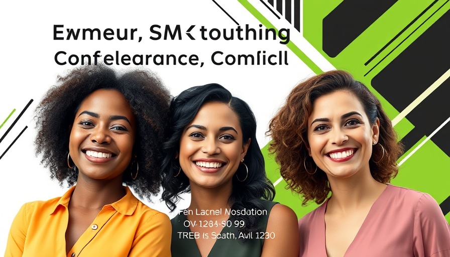 Event poster with three women promoting startup equity compensation discussion.