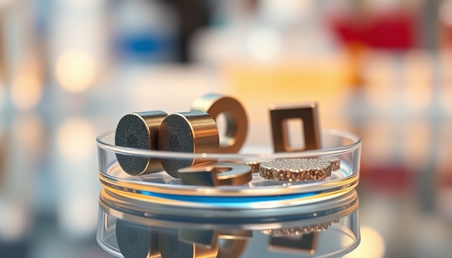 Rare earth magnets in petri dish symbolizing investment opportunities.
