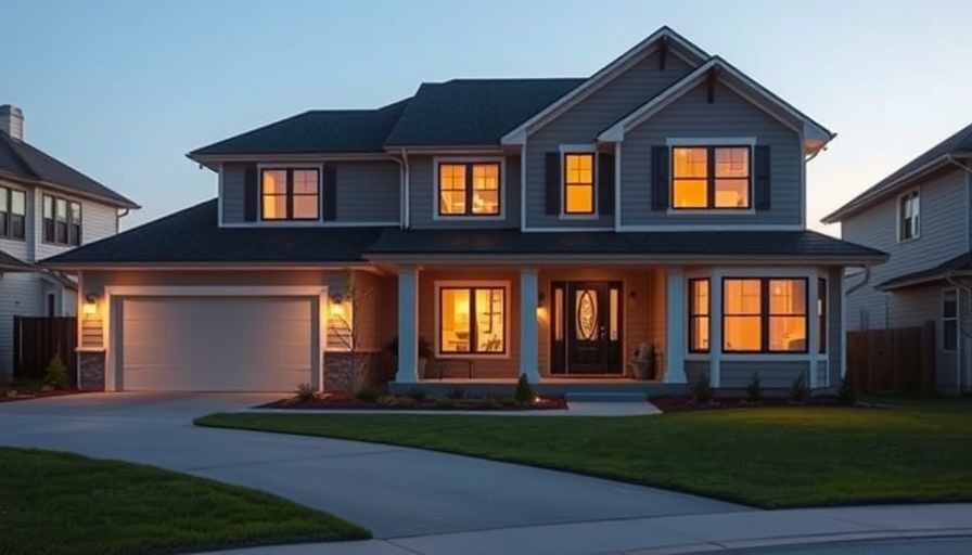 Understanding U-Values in Homes: Modern house at dusk with glowing lights.