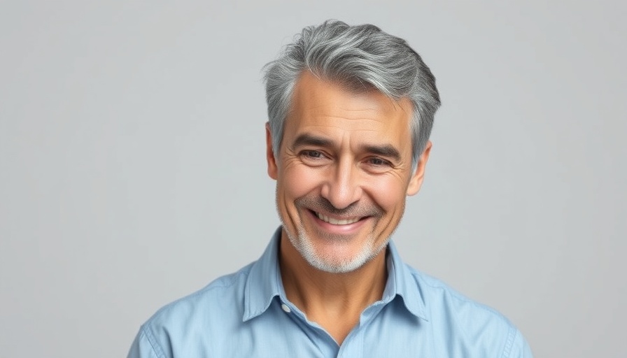 HE Simm and Son Administration: Smiling middle-aged man in blue shirt.