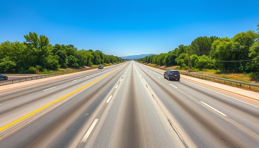 Photo of a clear highway with sparse traffic, relevant to Surrey Police Death Investigation.