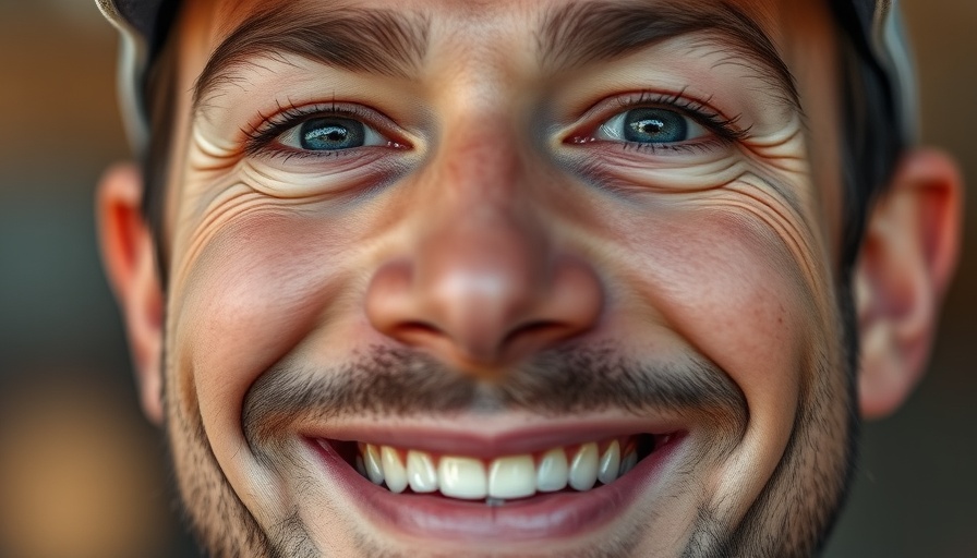 Smiling man with cap, close-up portrait.