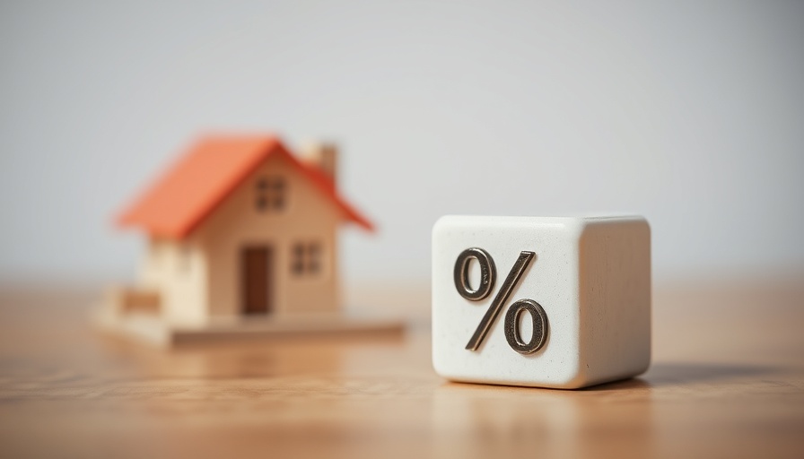 Percentage cube and model house on table, conditional selling practices.