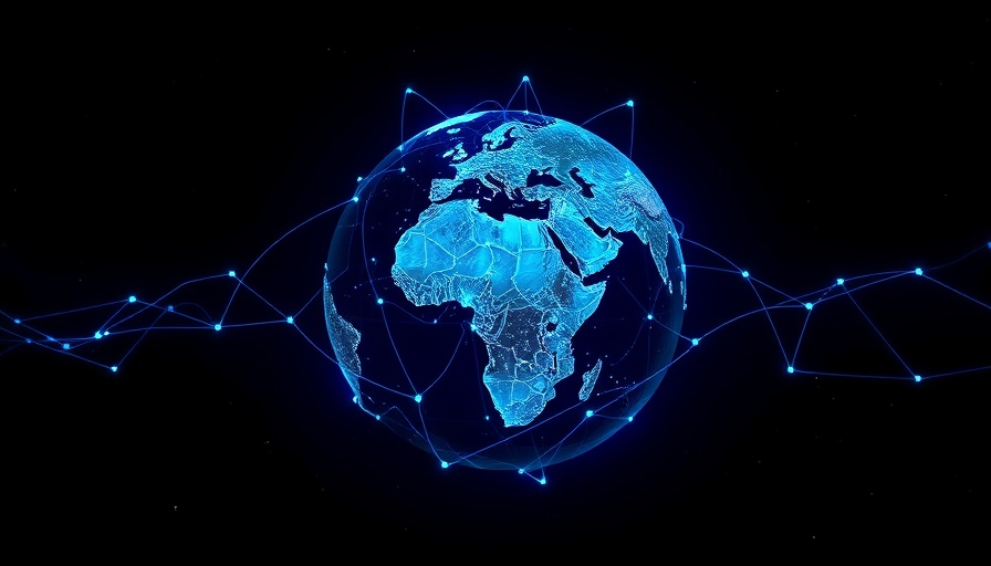 Earth with glowing network lines, illustrating big data connectivity.
