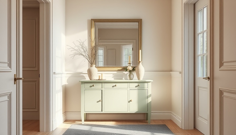 Small hallway with console table and mirror for Choosing a Console Table for Small Hallways.