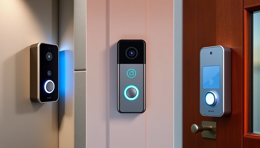 Sleek video doorbells with chimes highlighting modern design.
