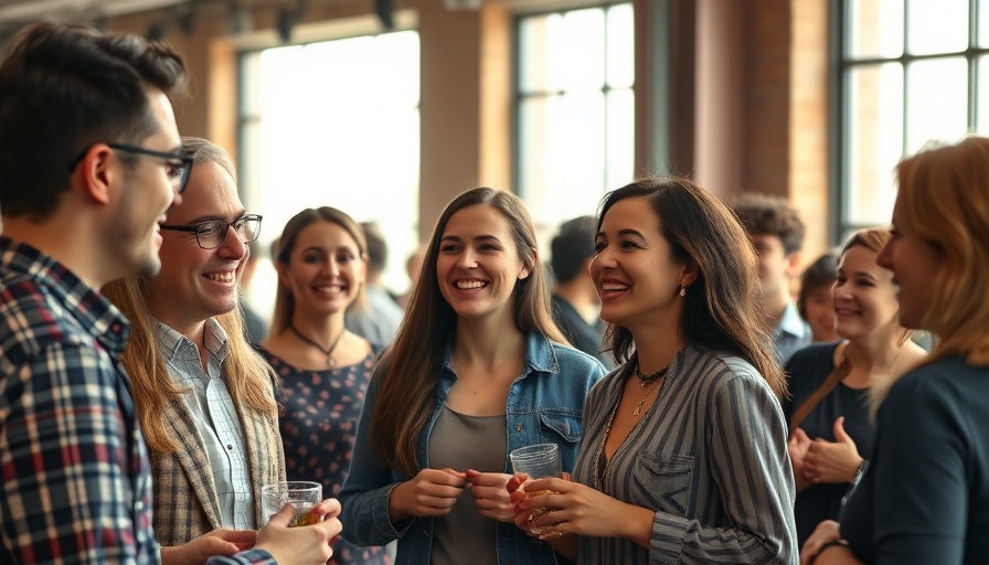 Diverse group enjoying a social gathering, meeting people without an agenda.