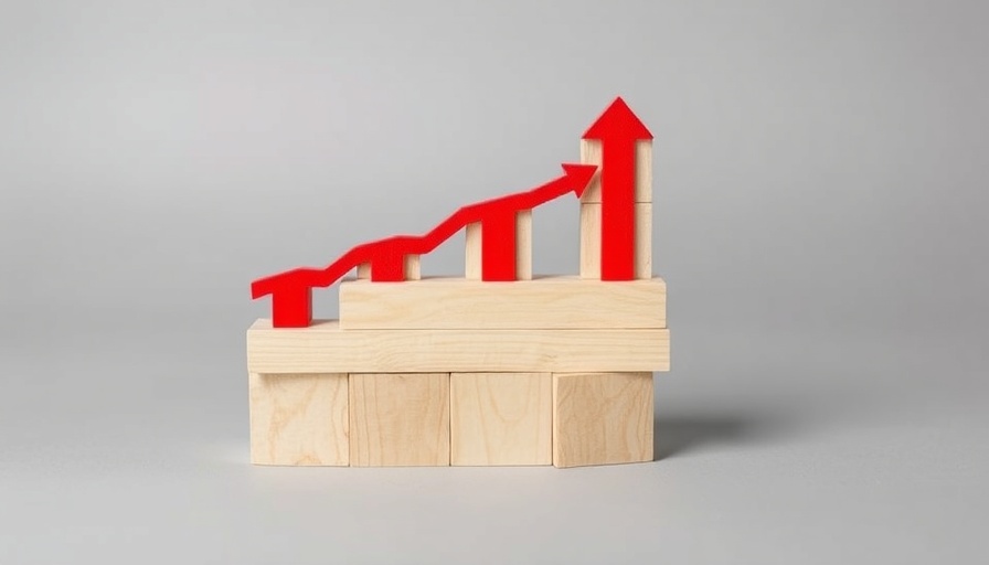 Stacked blocks with red arrows showing decline, representing mortgage adviser decline.