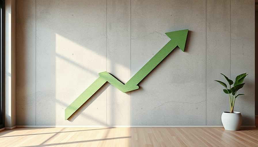 Creative arrow design symbolizing growth in office space related to accounting for capex