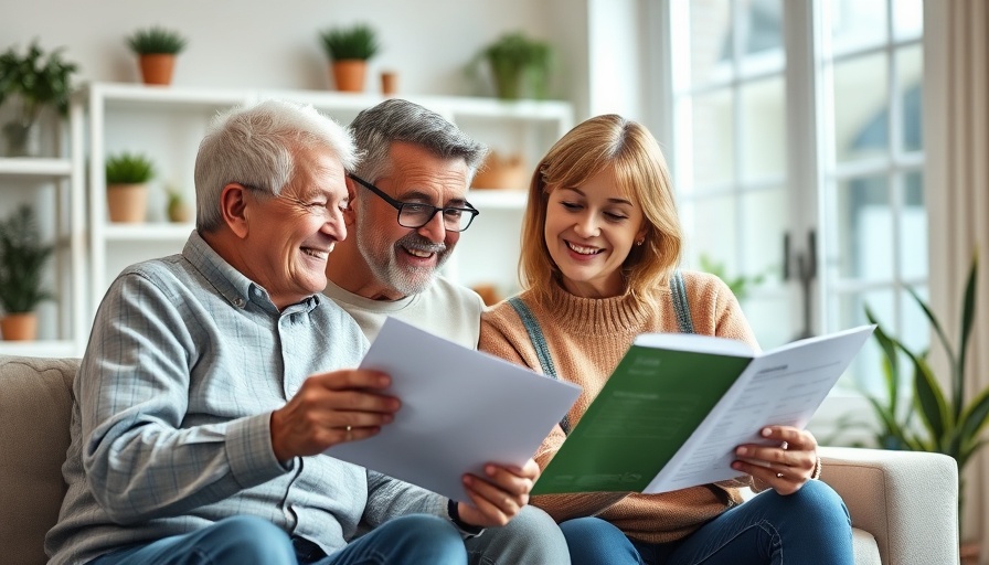 Family reviewing financials in a bright room, discussing property letting options.