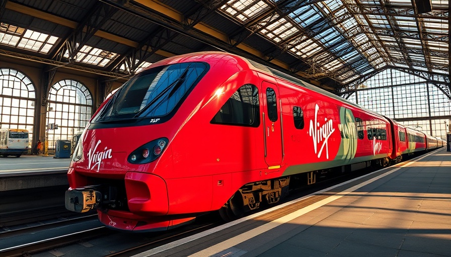 Eurostar rival bids: Virgin train in station showcasing sleek design.