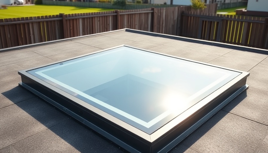 Flat roof skylight illustrating leasehold roof responsibility.
