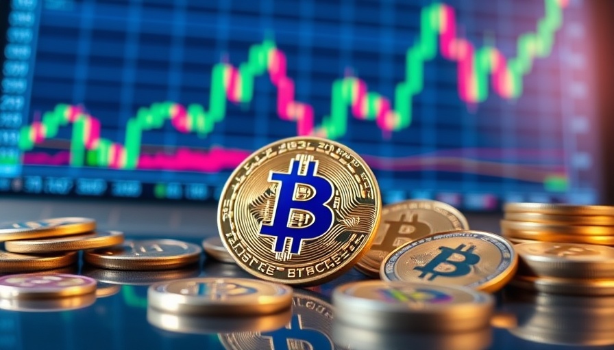 Bitcoin price prediction 2025 with digital coins and trading screen.